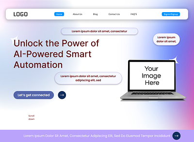 Hero (gradient background) attractive nav bar designer figma gradientc color graphic design hero ui uiux