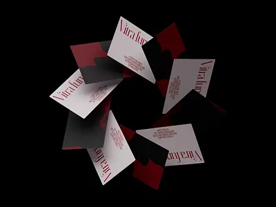 Vitra Furniture Business Cards 3d black branding furniture graphic minimal motion red store