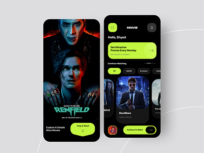Online Movie - App Design app app design app design treandy design mobile movie movie app online movie popular shyed ui ux