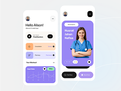 Online Doctor - App Design app app design doctor app design mobile ui ux