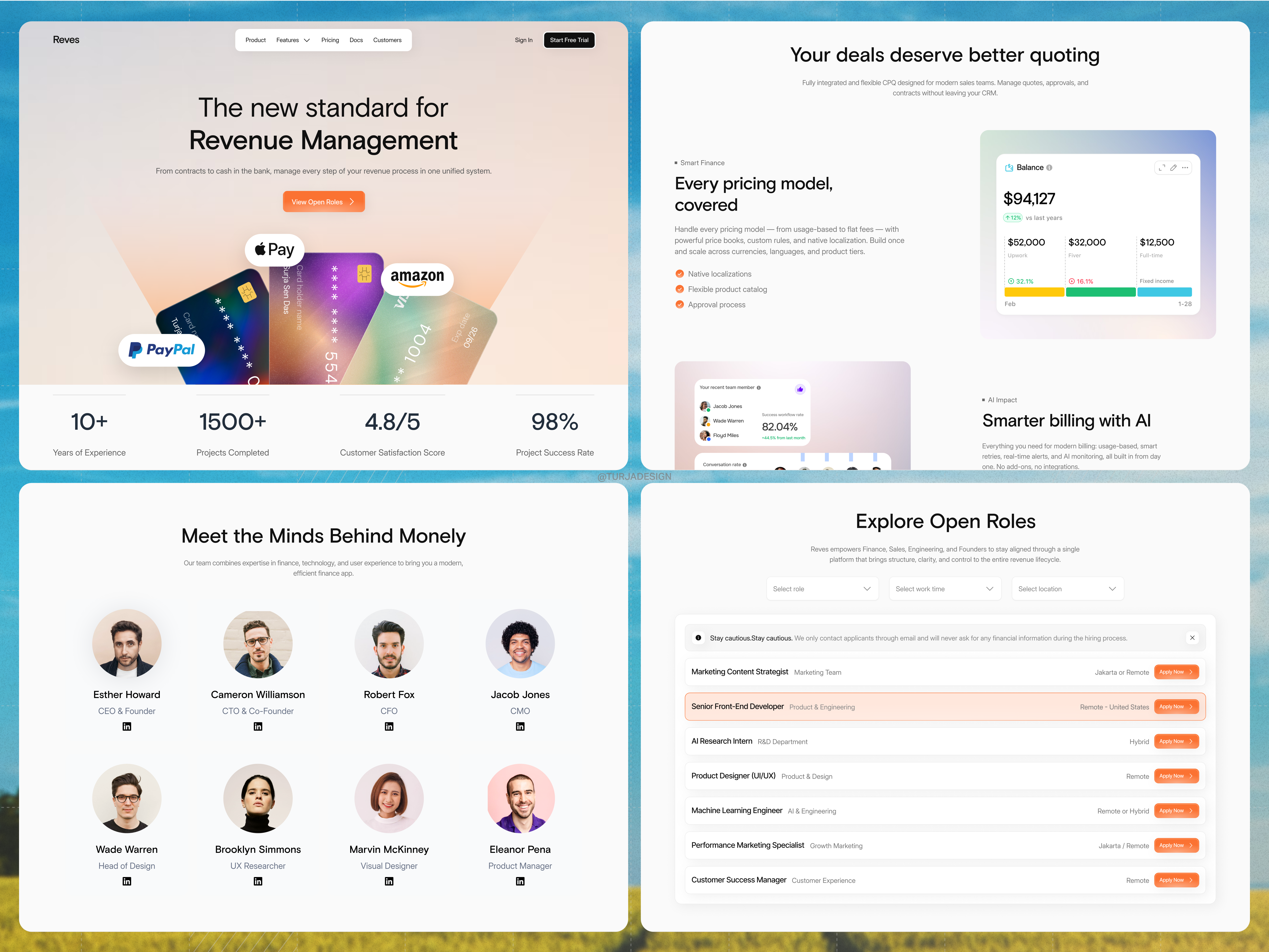 Reves Finance Website 2025 b2bproductdesign crm website finance financeautomation fintech fintechdesign homepage landing page payment revenuestack saas web saasdesign turjadesign ui uxforsaas webappdesign webdesign