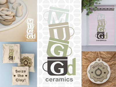 MUGG'D ceramics art art studio branding ceramics clay design design brief graphic design illustration logo mockup design