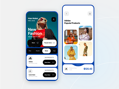 Online Fashion - App Design app app design design e commerce app fashion app mobile online store app ui ux