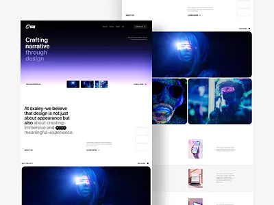 Oslar Landing Page - Web Design agency blue design full page landing page modern purple ui ux web web design website