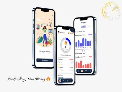 Screen time Application - Streaks branding logo ui