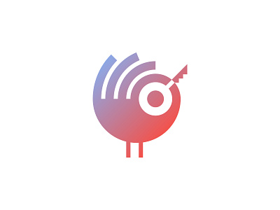 Birdy bird geometry hand home icon key logo mark property real estate renovation