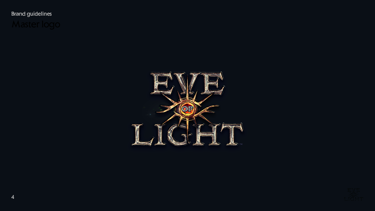 Eve of Light - Logo & Branding (Sci-fi) brand book brand guidelines brand identity branding gaming logo design graphic design logo logo design sci fi sci fi logo design
