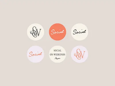 Social on Weekends II branding design identity logo social media typography