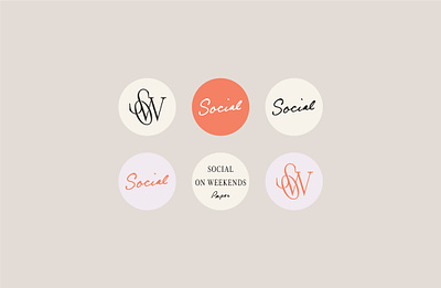 Social on Weekends II branding design identity logo social media typography