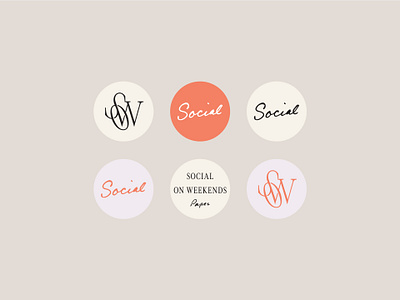 Social on Weekends II branding design identity logo social media typography