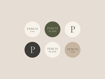 Perch Plans I branding design identity logo social media typography