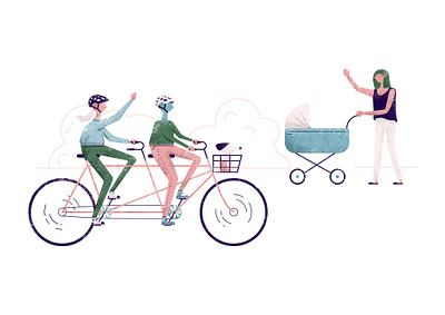 Illustration – Biking everyday life