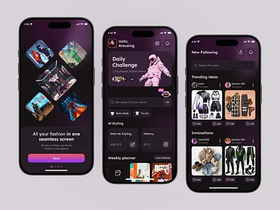 AI Fashion Mobile app ai fashion assistant app ai shopping assistant app ai technology app app design dribbble e commerce fashion app innovation ios mobile app mobile app ui mobile ux product design ui design ux design virtual shopping