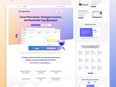 SAAS Sales page for Go High Level branding crm figma free funnel gohighlevel graphic design landingpage ui