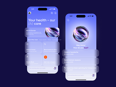 AI Mobile App for the Healthcare 3d aihealthcareapp animation graphic design logo mobileapp mobilehealthcareapp motion graphics ui ux