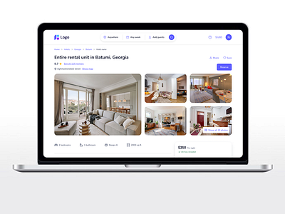 Stazy airbnb booking details gallery header hotel inner page map search service stay ui ux website