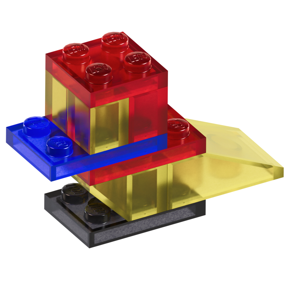 Lego Duck 1768 3d art blender design duck illustration lego milky way transparent