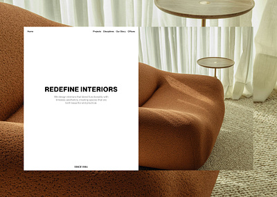 Interior Design Website - Editorial Design clean design contemporary design creative web design design inspiration digital design editorial design editorial web design framer interior design website landing page minimal design modern ui no code design ui design user interface ux design visual design web design webflow website concept