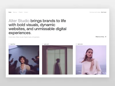 hero page - exploration clean design desktop figma gallery headline hero hero page landing landing page minimal photos uiux ux