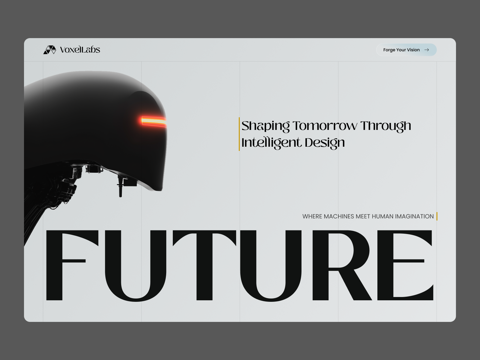 VoxelLabs – Futuristic Robotics Website ai website animation future hero section hero section landing page design ui web design website design