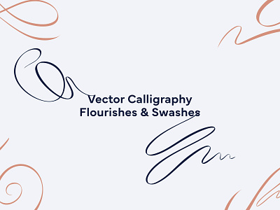 Vector Decorative Flourishes and Swashes For Calligraphy swash