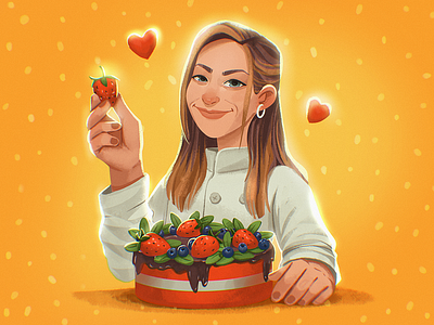 Digital Portrait 2D Illustration Art 3d animation app branding design flat graphic design icon illustration illustrator logo minimal motion graphics typography ui ux vector web web design website