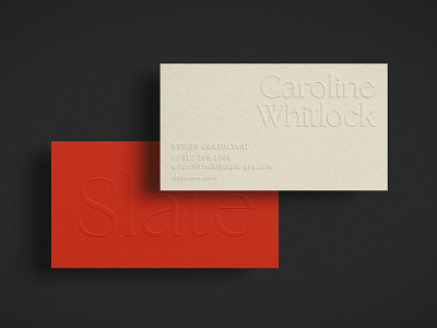 Branding & Business Card Design for Slate brandidentity branding branding design business cards businesscarddesign design graphic design logo printdesign typography visual design