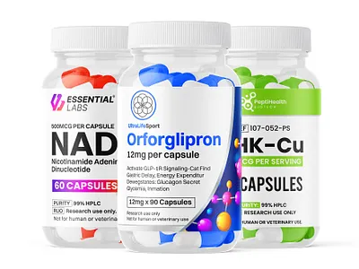 supplement, label design, vial label design, amazon listing images