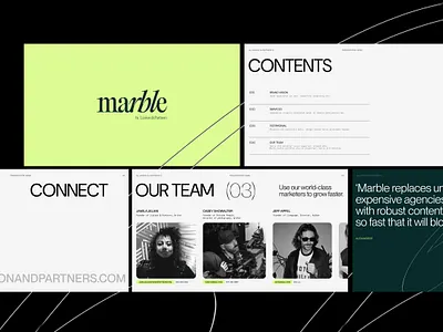 deck / marble branding pitch deck presentaiton