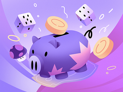 Finance Management for Children Illustration 3d animation app branding design flat graphic design icon illustration illustrator logo minimal motion graphics typography ui ux vector web web design website
