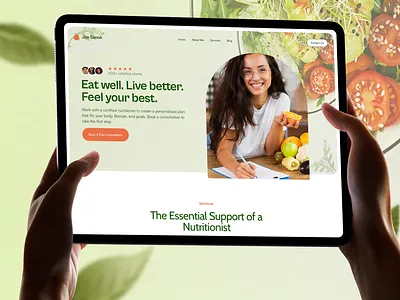 Nutritionist Website homepage landing page nutrition nutritionist website webdesign website