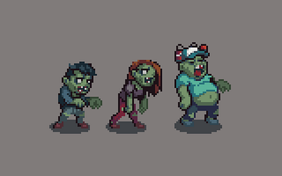 Hungry Zombies | Game Design design game gamedev illustration pixel pixelart