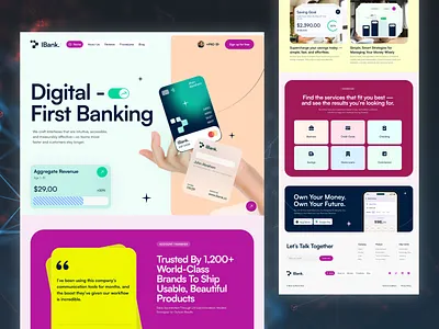 IBank. - Digital Banking Website design system