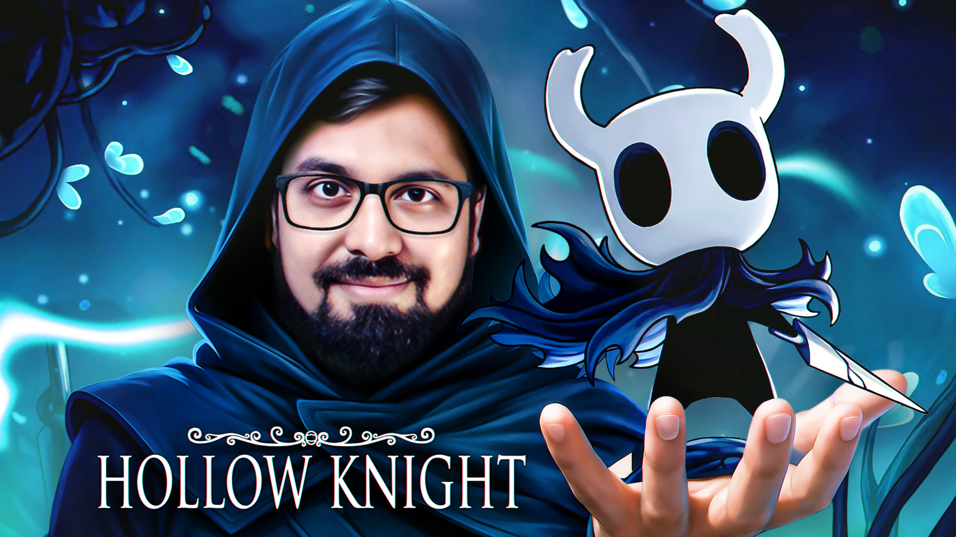 Hollow Knight Thumbnail Design branding gaming gaming thumbnail graphic design hollow knight thumbnail thumbnail design thumbnails ui youtube