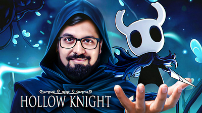 Hollow Knight Thumbnail Design branding gaming gaming thumbnail graphic design hollow knight thumbnail thumbnail design thumbnails ui youtube