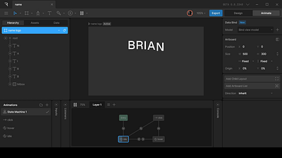 Interactive logo exploration animation exploration gaming graphic design interactive logo motion design motion graphics product design rive app website logo