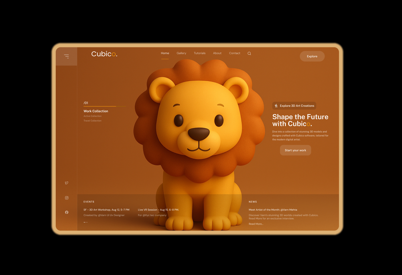 Cubico 🦁 3d animation branding concept design cubico graphic design logo motion graphics ui ux