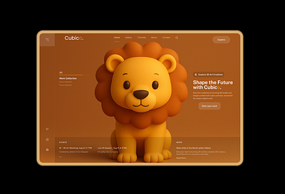 Cubico 🦁 3d animation branding concept design cubico graphic design logo motion graphics ui ux