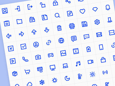 Squaricons - UI/UX Icon Set (FREE DOWNLOAD) branding design graphic design icon illustration minimalist modern simple symbol ui ux