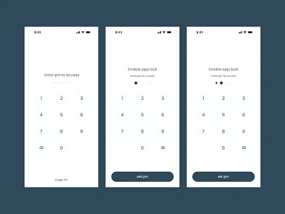 Passcode Authentication UI design ui ui design uiux uiux design user interface