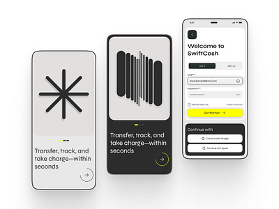 Banking Mobile App Onboarding Screens app design banking app finance app onboarding fintech log in mobile mobile app onboarding onboarding screen splash screen
