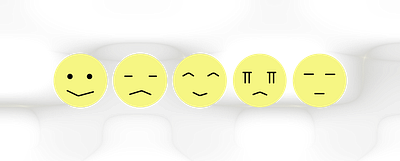 Five Simple Expressions 🙂😢😐 characterdesign dailypractice expressions figma funexperiment minimaldesign