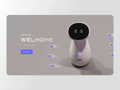 WelHome | Smart home | Landing page animation app landing page smart home ui ux webdesign