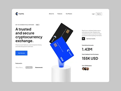 Cryptolly: Crypto Banking Landing UI bank coins credit crypto exchange landing money payment ui website
