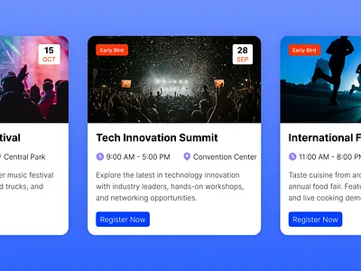 Responsive Event Card Design digital design