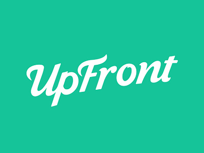 UpFront branding concept custom design graphic design lettering logo vector