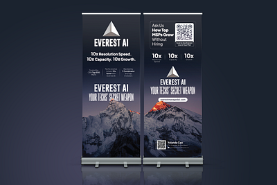 Retractable Banner Design for Ai Startup backdrop banner design exhibit expo design graphic design pop up banner retractable banner roll up banner tradeshow