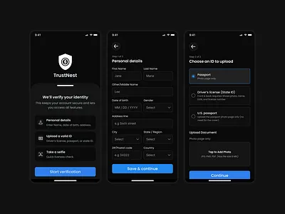 KYC - Identity Verification Flow app bank design figma fintech id verification kyc landing page ui ux verification website