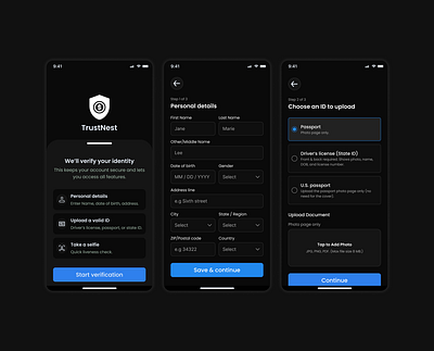 KYC - Identity Verification Flow app bank design figma fintech id verification kyc landing page ui ux verification website