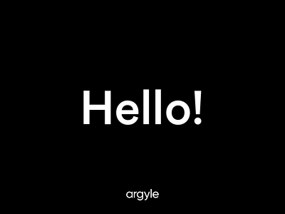 motion / argyle animation motion graphics text motion